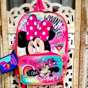 Brand New!!😍❤️😍 Minnie Mouse Adorable Backpacks and lunch Set.